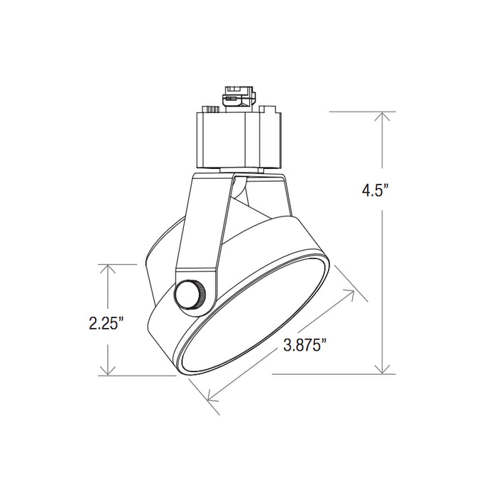 Elite ET-LED-217 LED Gimbal Track Head