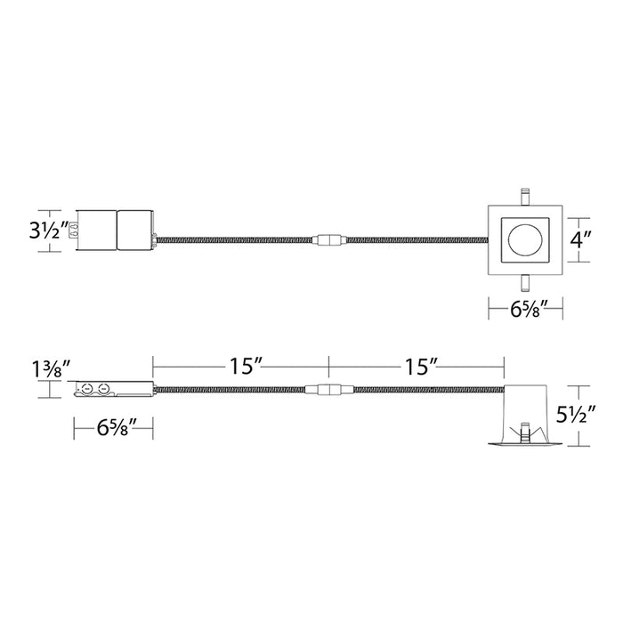 WAC R6DSDR Blaze 6" LED Square Remodel Downlight