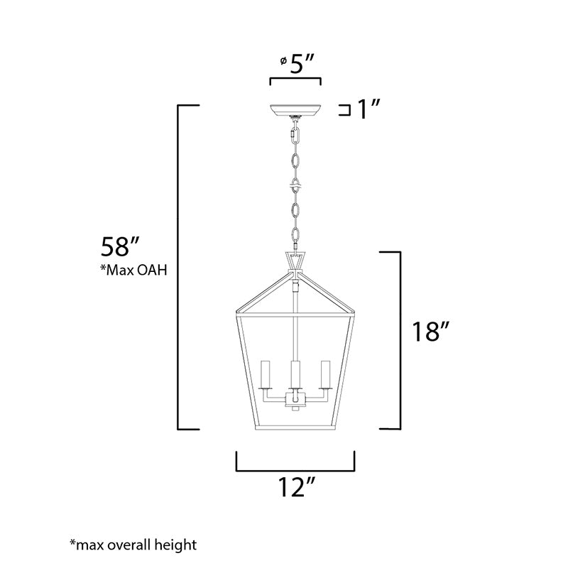 Maxim 25152 Abode 4-lt 12" Mini Chandelier