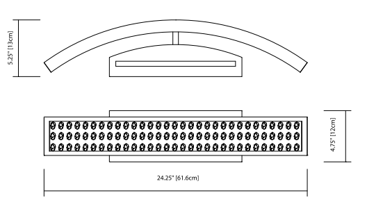 Elan 83500 Crushed Ice 24" LED Vanity with Down Light