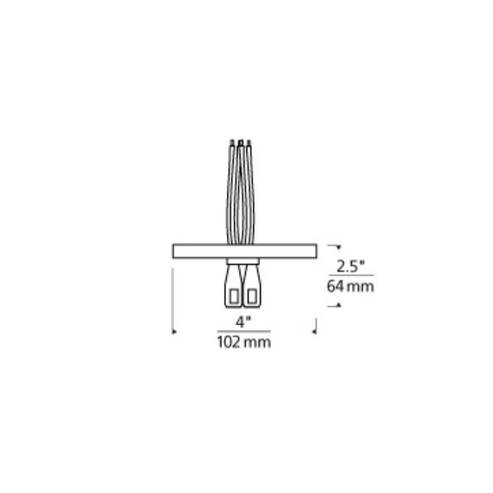 Tech 700MOP4C402 Monorail 4" Round Dual Feed Canopy