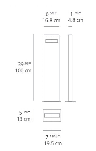 Artemide Nuda 100 Bilateral LED Outdoor Floor Lamp