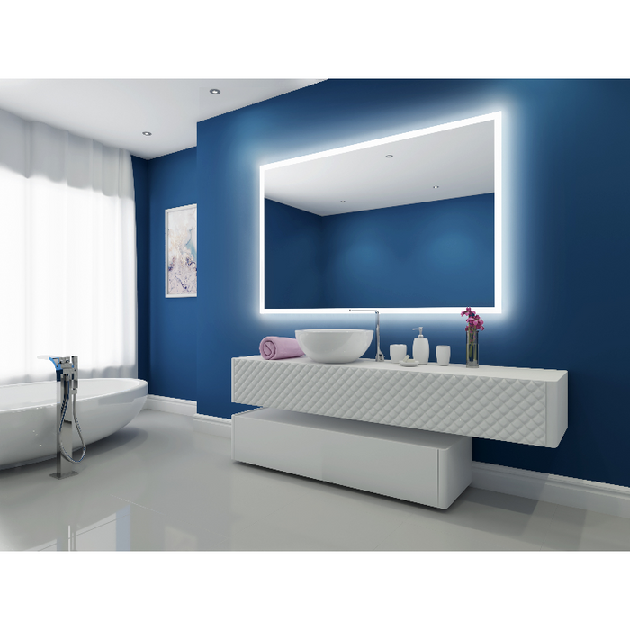 Paris Mirror Rectangle 70 x 45 LED Backlit Mirror, RGB