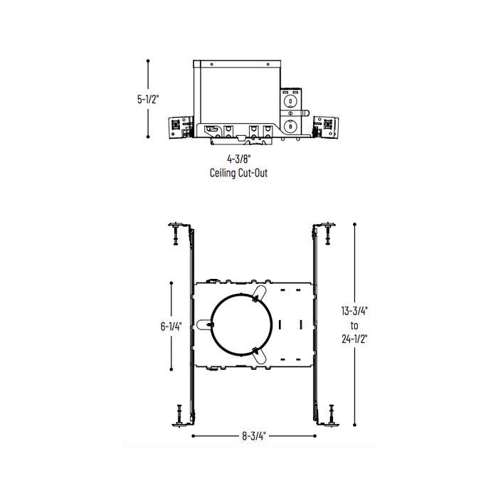 Nora NSIC-4LMRAT 4" Max. Adjustability LED Dedicated IC Air-Tight New Construction Housing