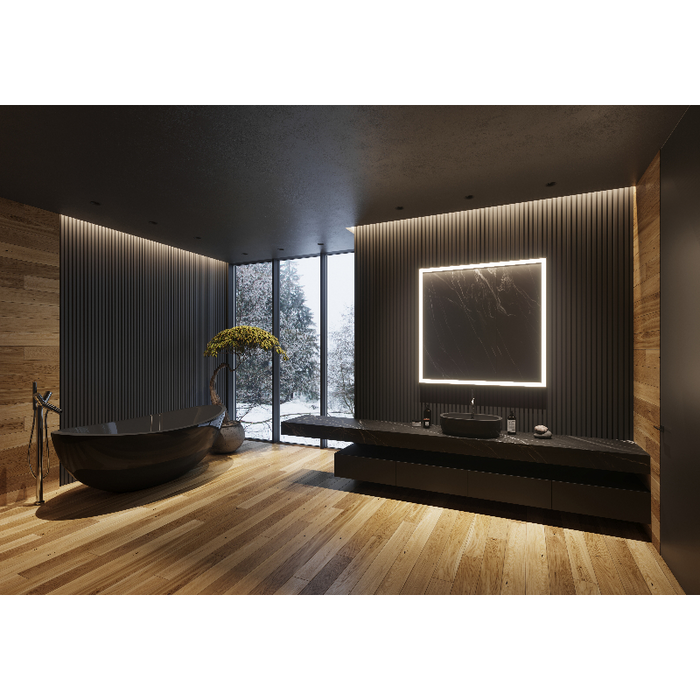 Paris Mirror Galaxy 42 x 42 Square LED Illuminated Mirror, RGBW