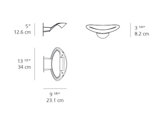 Artemide Mesmeri LED Wall Light, 3000K