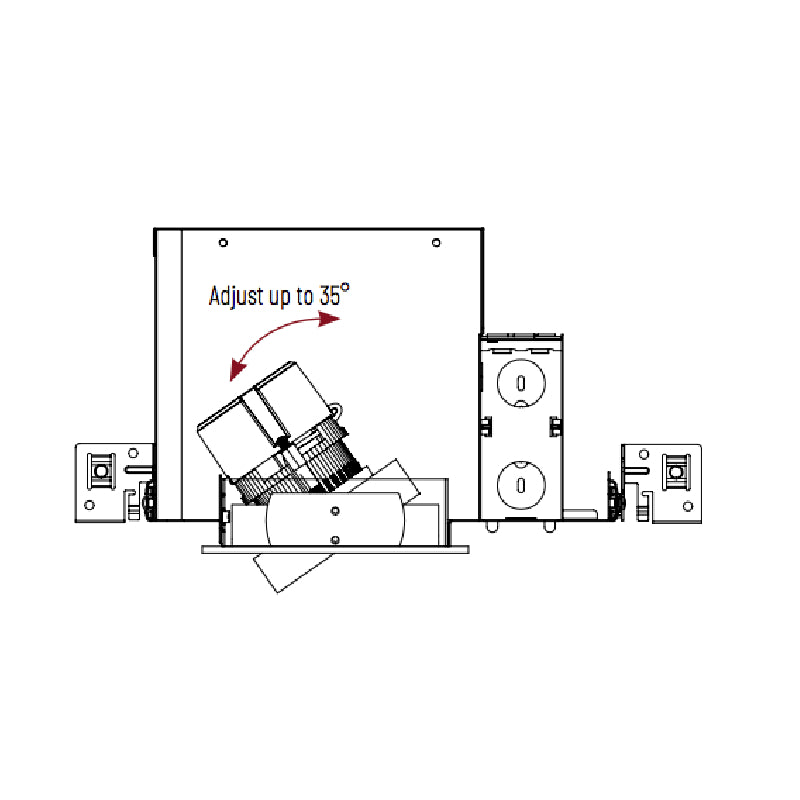 Nora NSIC-4LMRAT 4" Max. Adjustability LED Dedicated IC Air-Tight New Construction Housing