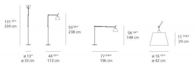 Artemide Tolomeo Mega 17" Floor Lamp