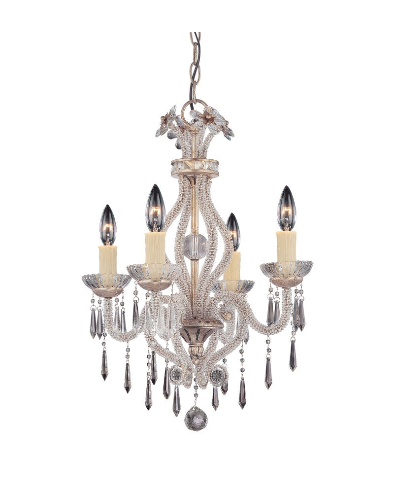 Savoy House Boutique 4-lt Mini Chandelier, Silver Lace - OPEN BOX RETURN