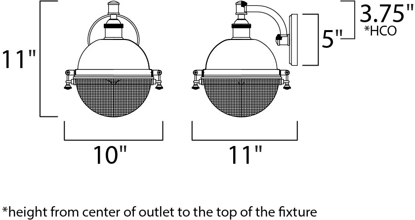 Maxim 10182 Portside 1-lt 10" Outdoor Wall Sconce