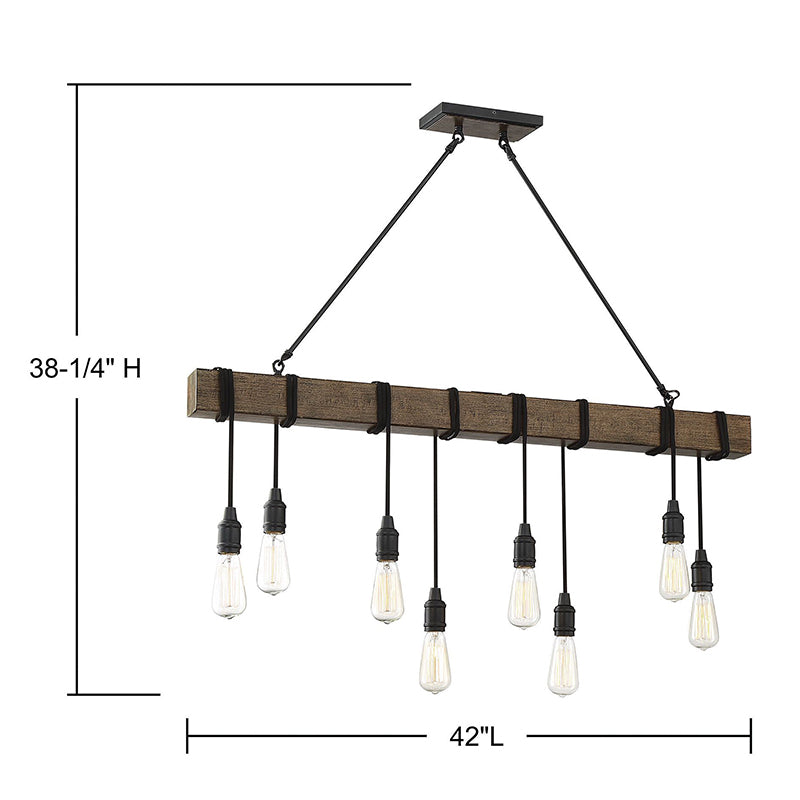 Savoy House 1-990-8 Burgess 8-lt 42" Linear Chandelier