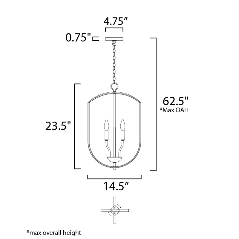 Maxim 10034 Provident 4-lt 15" Chandelier
