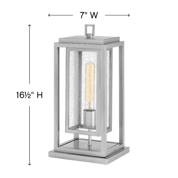 Hinkley 1007 Republic 1-lt 17" Tall LED Pier Mount Lantern