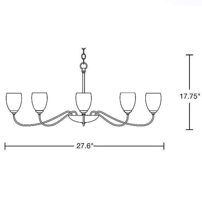 Hubbardton Forge 101309 Oval Large 8-lt 43" Chandelier