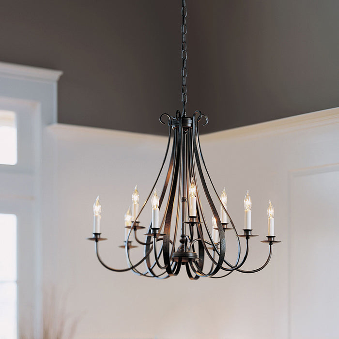 Hubbardton Forge 101469 Sweeping Taper 9-lt 30" Chandelier