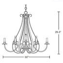 Hubbardton Forge 101469 Sweeping Taper 9-lt 30" Chandelier
