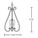 Hubbardton Forge 101473 Sweeping Taper 3-lt 12" Chandelier