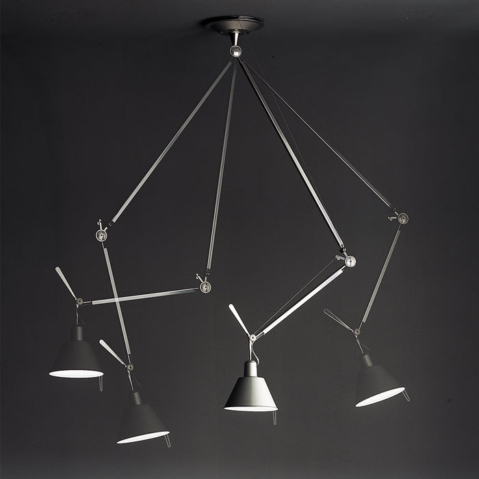 Artemide Tolomeo Off Center w 8 Shade Suspension Light TOL1020 Artemide LBC Lighting