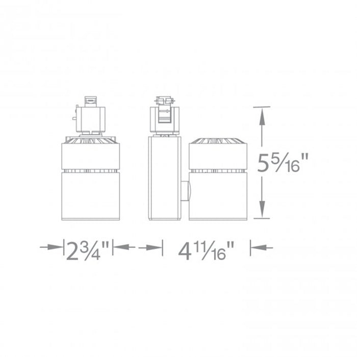 WAC L-1023 Exterminator II 22W LED Track Head, L Track