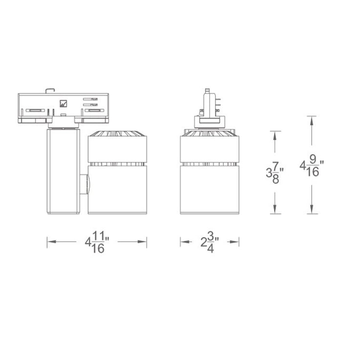 WAC WHK-1023 Exterminator II 22W LED Track Head, W Track, 277V