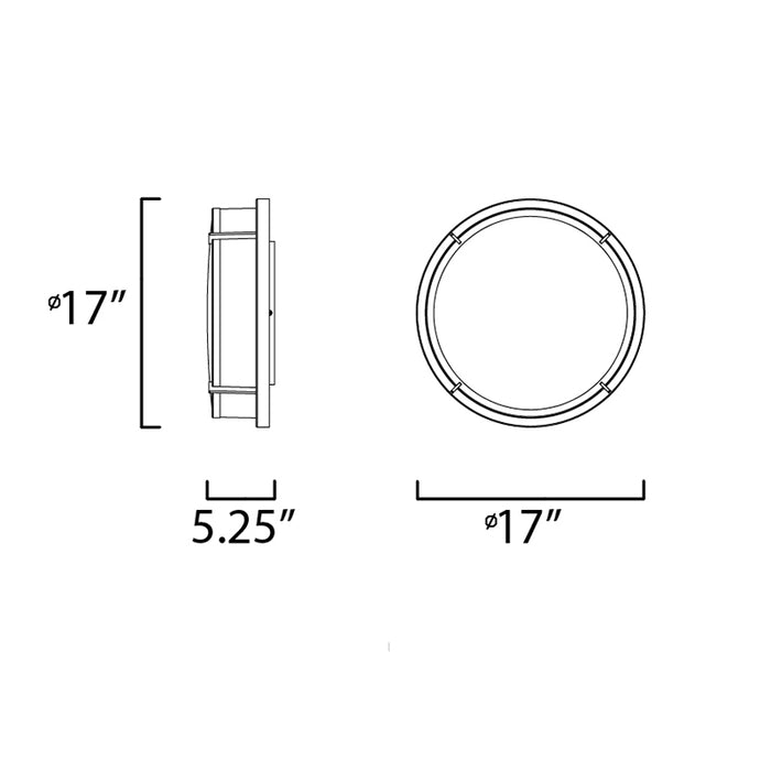 Maxim 10274 Rogue 1-lt 17" LED Flush Mount