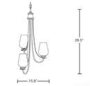 Hubbardton Forge 103033 Flora 3-lt 16" Chandelier