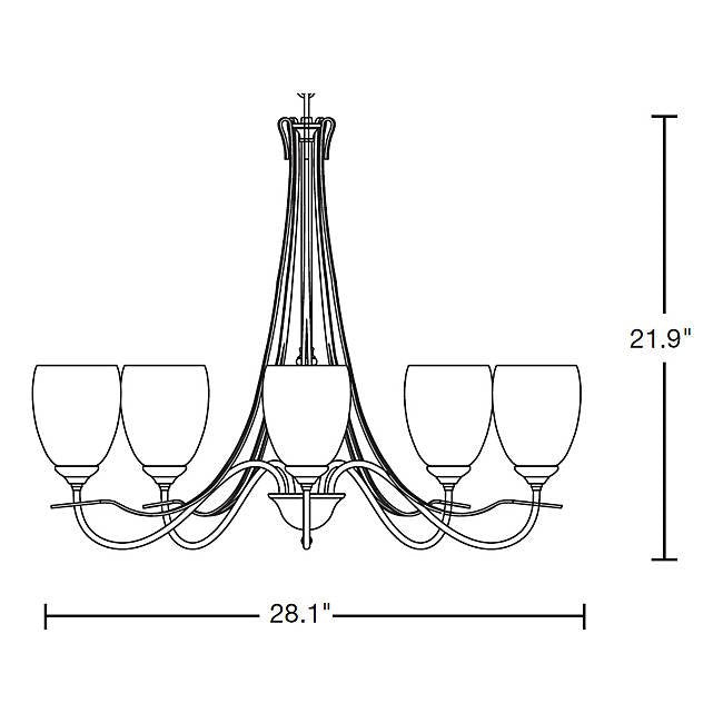 Hubbardton Forge 103063 Trellis 5-lt 28" Chandelier