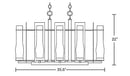 Hubbardton Forge 103285 New Town Large 8-lt 36" Chandelier
