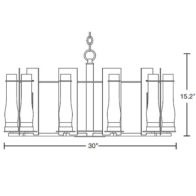 Hubbardton Forge 103290 New Town 10-lt 30" Chandelier