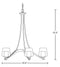 Hubbardton Forge 104115 Ribbon 5-lt 30" Chandelier