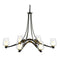 Hubbardton Forge 104116 Oval Ribbon 6-lt 39" Chandelier