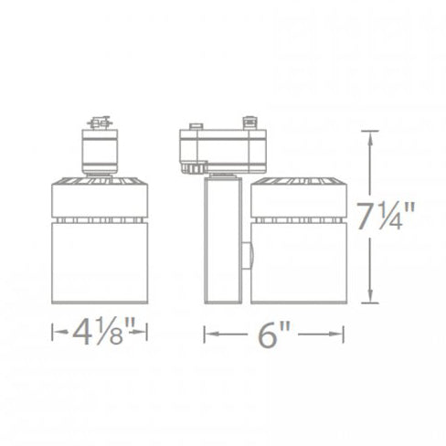 WAC H-1052 Exterminator II LED Track Head, H Track