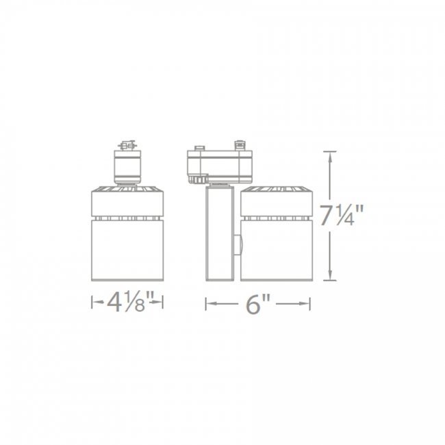 WAC L-1052 Exterminator II 52W LED Track Head, L Track