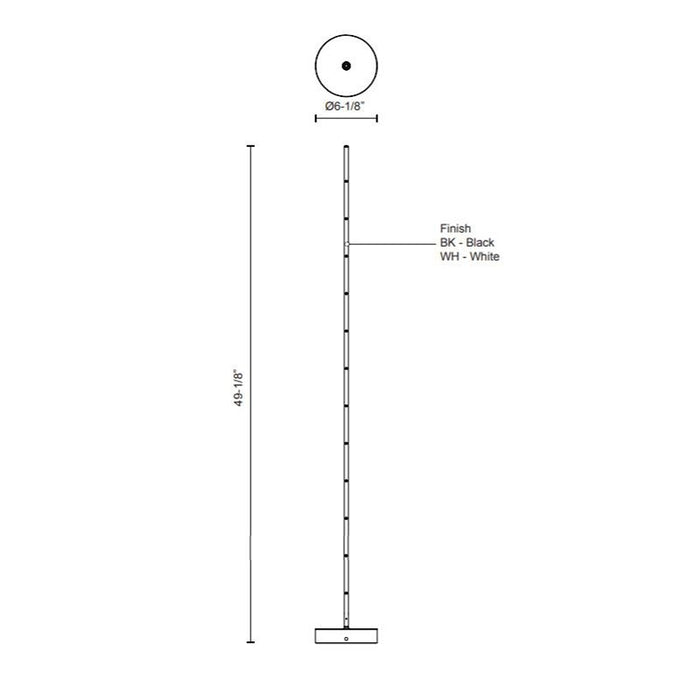 Kuzco FL46748 Reeds 70" Tall LED Floor Lamp