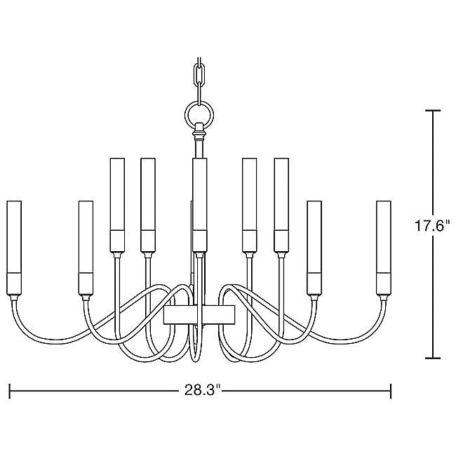 Hubbardton Forge 106030 Lisse 10-lt 28" Chandelier