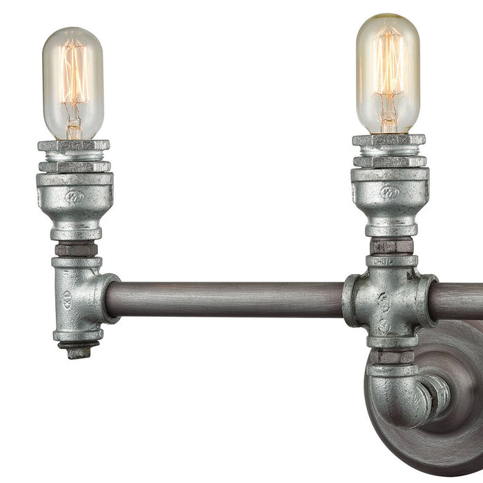 ELK 10684 Cast Iron Pipe 3-lt Vanity Sconce