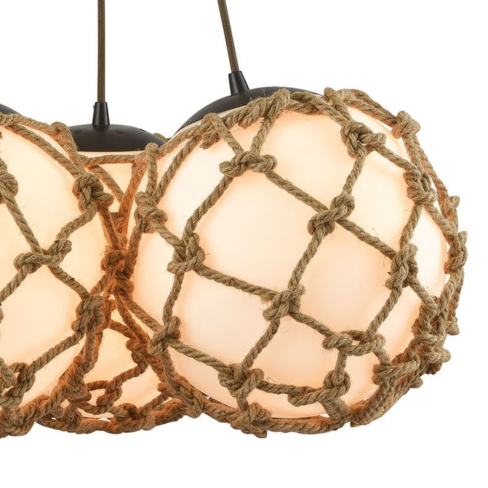 ELK 10710/3SR Coastal Inlet 3-lt Chandelier