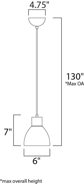 Maxim 11020 Cora 1-lt 7" Pendant