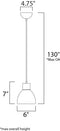Maxim 11020 Cora 1-lt 7" Pendant