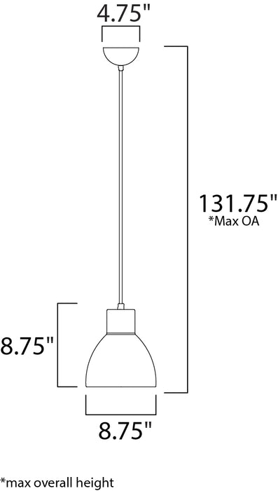 Maxim 11022 Cora 1-lt 8.75" Pendant