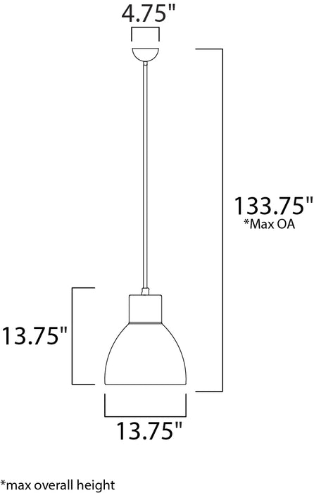 Maxim 11024 Cora 1-lt 13.75" Pendant