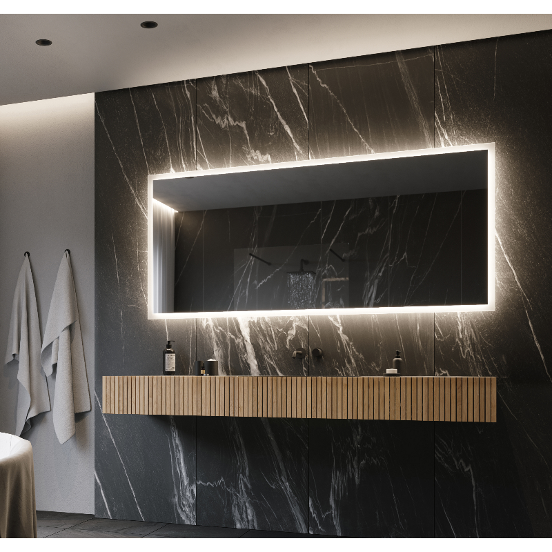 Paris Mirror Rectangle 70 x 32 LED Backlit Mirror, RGB