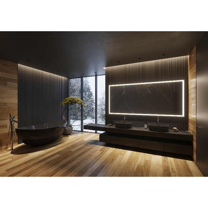 Paris Mirror Galaxy 100 x 45 Rectangle LED Illuminated Mirror, RGBW