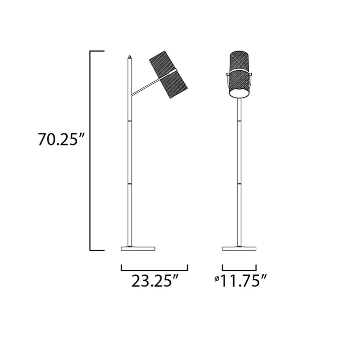 Maxim 11104 Oscar 2-lt 70" Tall Floor Lamp