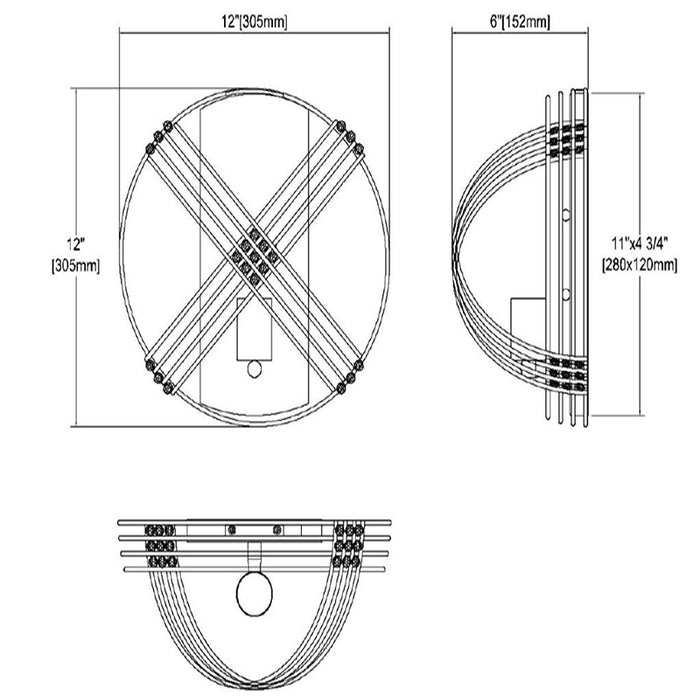 ELK 11190/1 Concentric 1-lt Wall Sconce