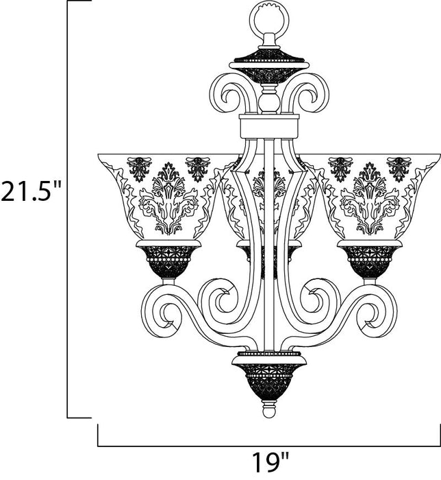 Maxim 11235 Symphony 3-lt 19" Mini Chandelier - LBC Lighting