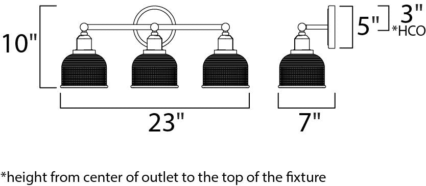 Maxim 11323 Hollow 3-lt 23" Bath Vanity