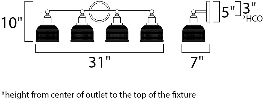 Maxim 11324 Hollow 4-lt 31" Bath Vanity