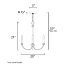 Maxim 11373 Charlton 3-lt 20" Chandelier