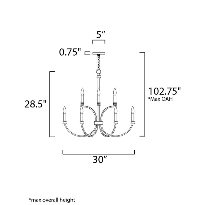 Maxim 11377 Charlton 9-lt 30" Chandelier